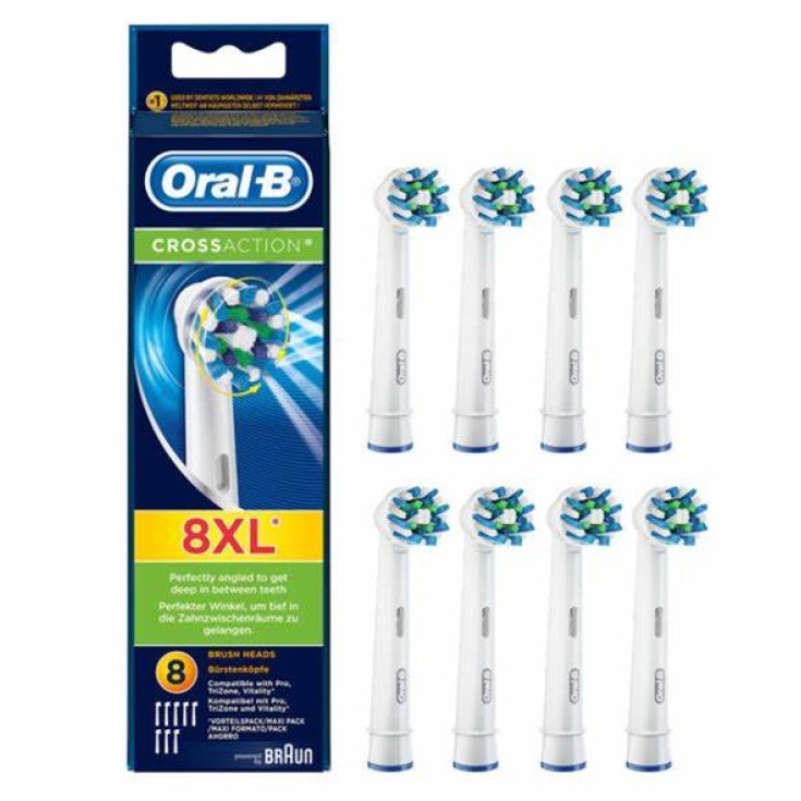 ORALB PW REFILL CROSS ACT 8PCS