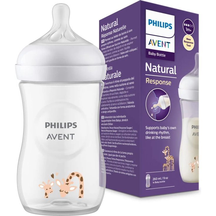AVENT BIB NAT 3,0 GIRAF 260ML