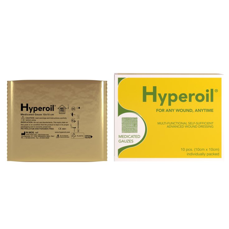 HYPEROIL GARZA 10X10CM 10PZ