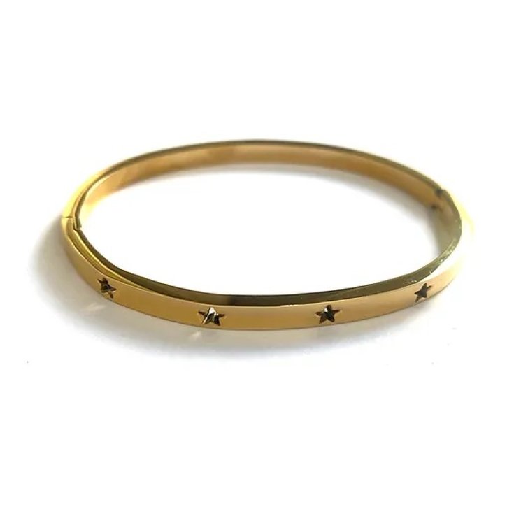 BRACCIALE RIG STELLE VUOTE ORO