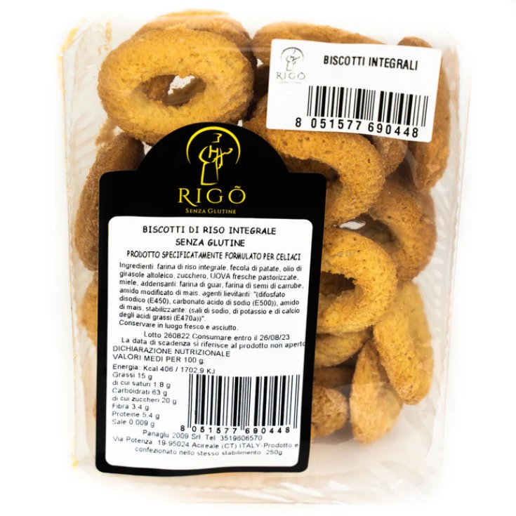 RIGO' BISCOTTI RISO INTEGR250G