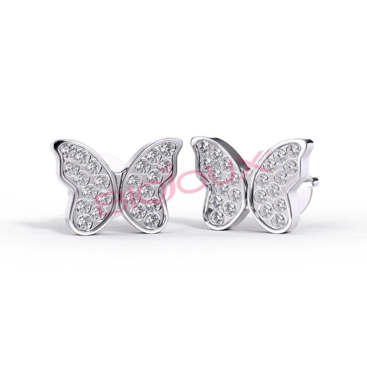 BJT979 ORECCHINI BUTTERFLY SS