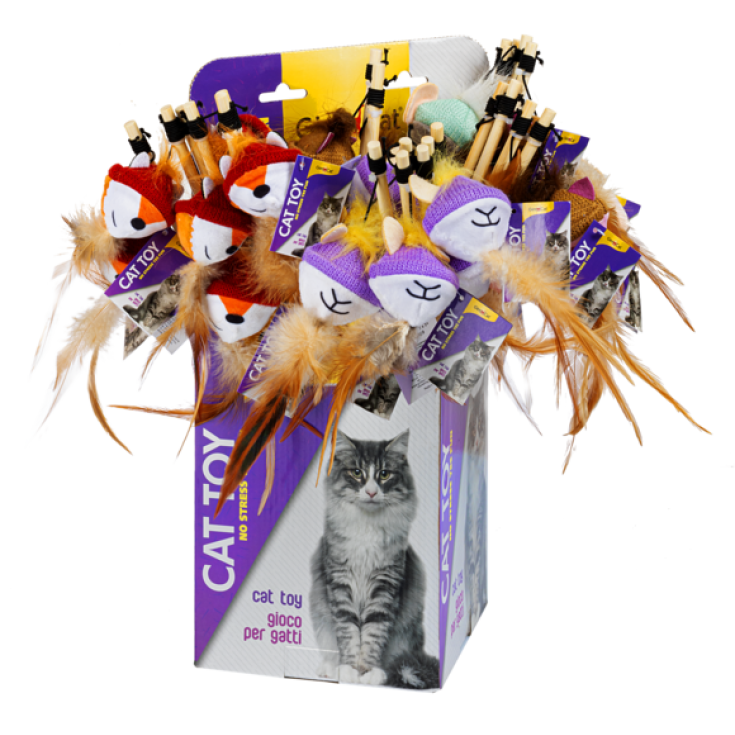 GC ASS CAT TEASER W/LONG FEAT