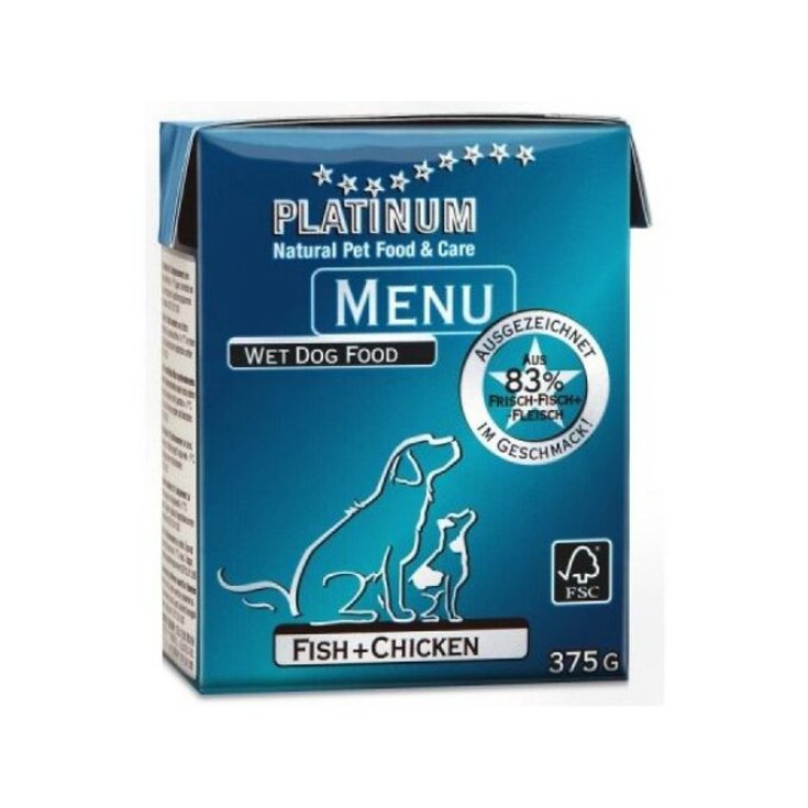 PLATINUM MENU PESCE E POLLO 375G