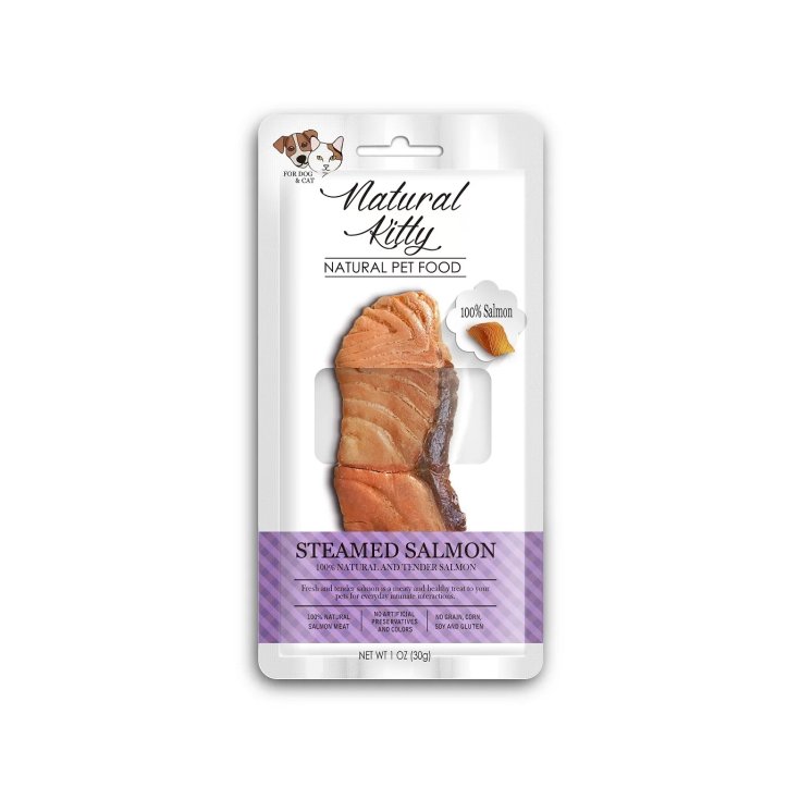 NATURAL KITTY SALMONE AL VAPORE 25 GR