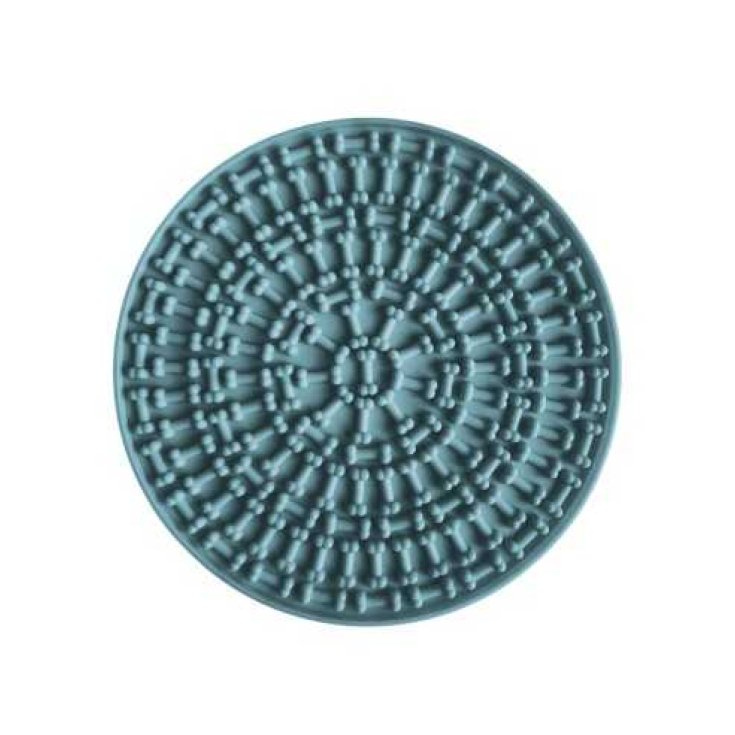 RECORD TAPPETINO LICK MAT TONDO PETROLIO