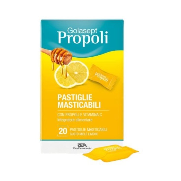 Propoli Miele Limone 20 Pastiglie Masticabili