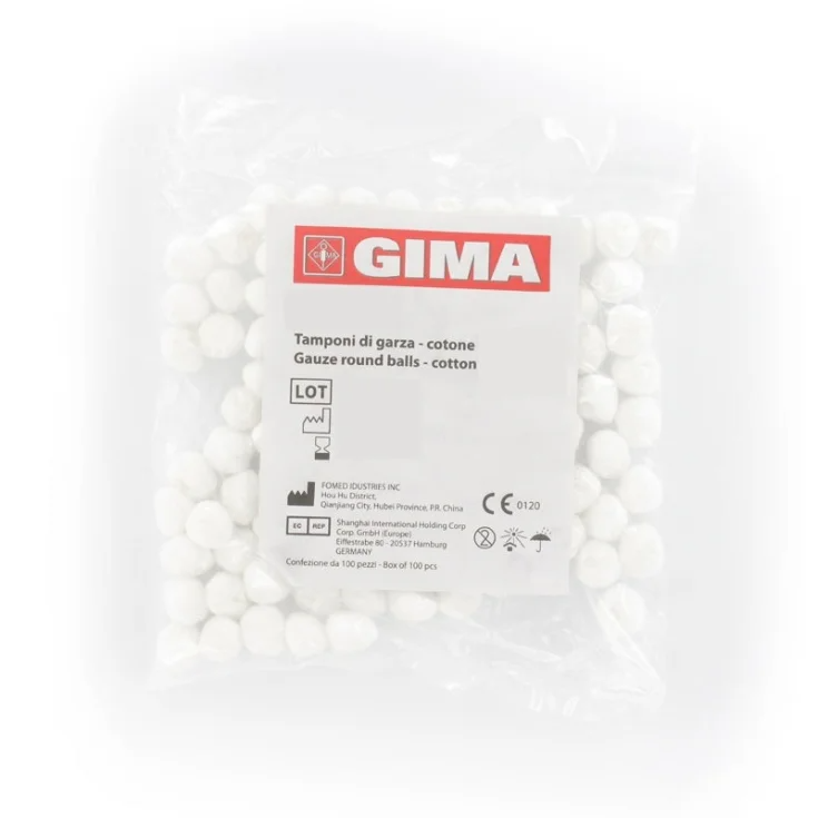 Tamponi Rotondi Garza&nbsp;TNT&nbsp;50mm Non Sterile GIMA 10x100 Pezzi