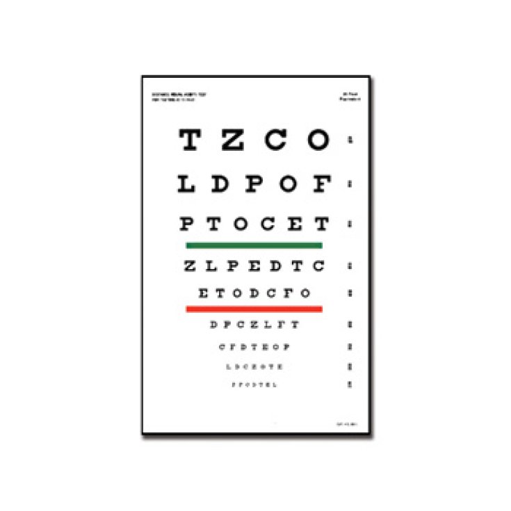 Tavola "Snellen" 3m 23x35,5cm GIMA 1 Pezzo