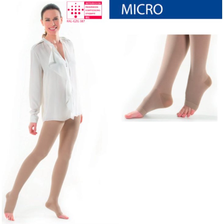 Collant C1 Micro P.Aperta Beige Tg.L K&agrave;mila Medical
