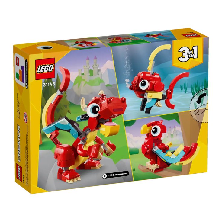 Drago Rosso 31145 Lego&reg; Creator 1x149 Pezzi