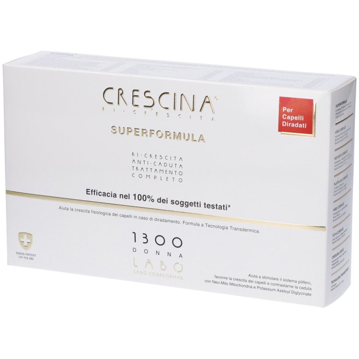 Crescina Ri Crescita Superformula 1300 Donna Labo 10+10 Fiale Da 3,5ml