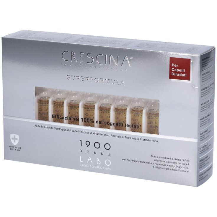 Crescina Isole Follicolari Superformula 1900 Donna Labo Cosprophar 20 Fiale