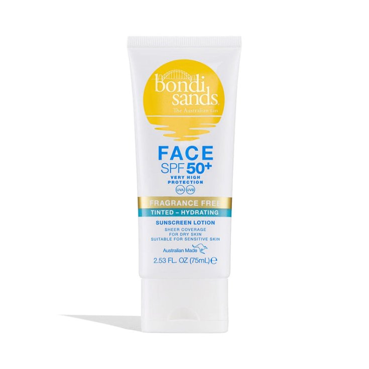 Fragrance Free Hydrating Tinted Face Lotion Spf50+ Bondi Sands 75ml