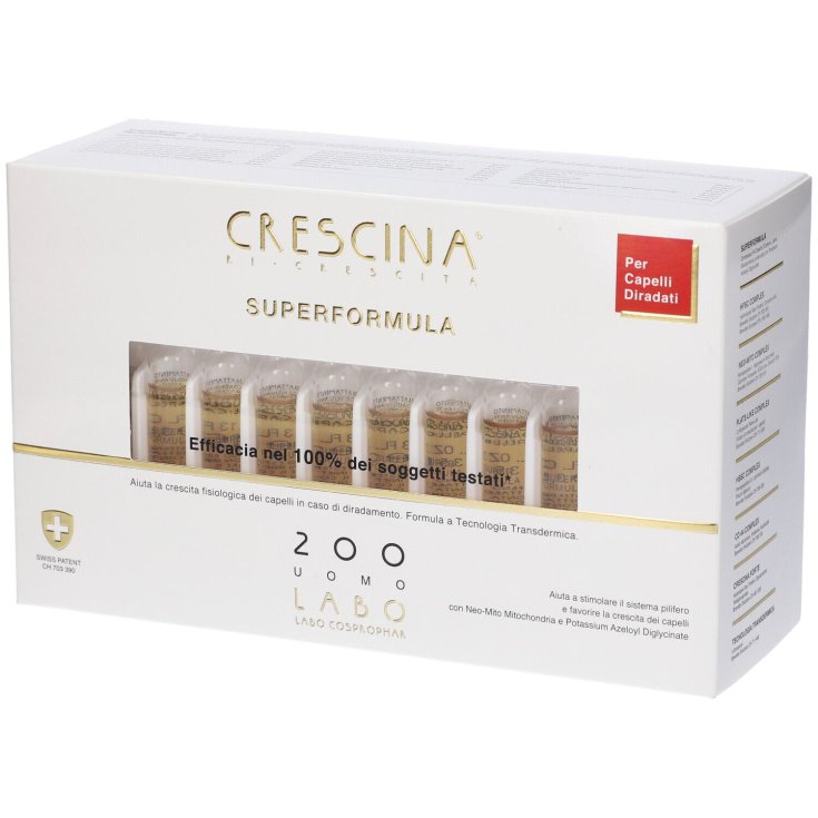 Crescina Ri Crescita Superformula 200 Uomo Labo 40 Fiale Da 3,5ml