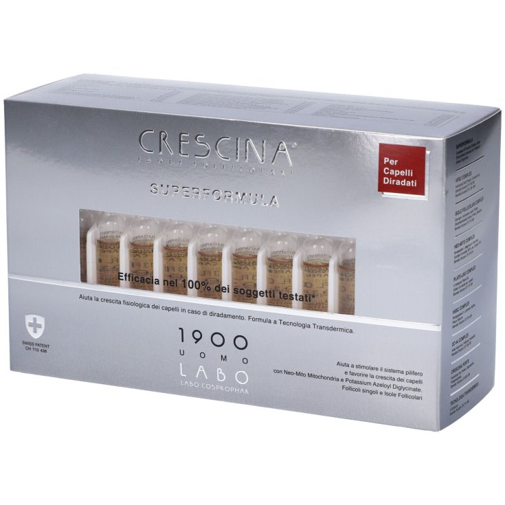 Crescina Isole Follicolari Superformula 1900 Uomo Labo Cosprophar 40 Fiale
