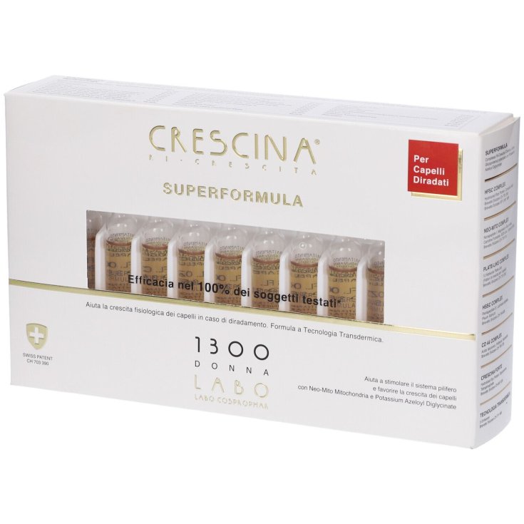 Crescina Ri Crescita Superformula 1300 Donna Labo 20 Fiale Da 3,5ml