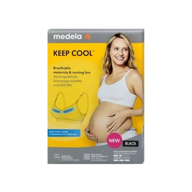 Keep Cool Reggiseno Estivo Allattamento Nero Tg.M Medela