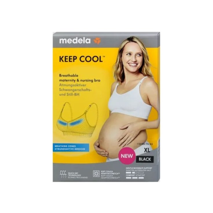 Keep Cool Reggiseno Estivo Allattamento Nero Tg.XL Medela