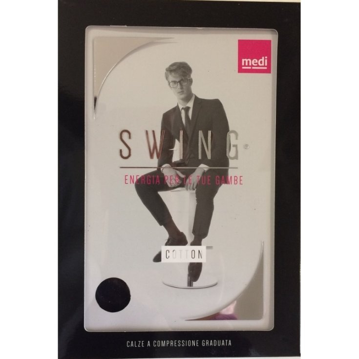Gambaletto Uomo 15mmHg Cotone Nero Tg.3 Medi Swing 1550