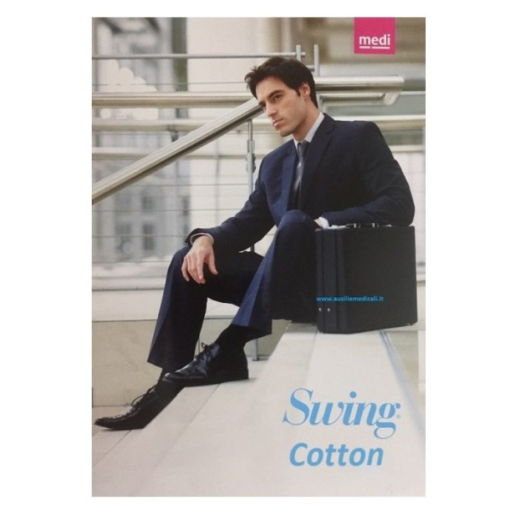 Gambaletto Uomo 18mmHg Cotone Blu Tg.1 Swing Cotton Med&nbsp;1830