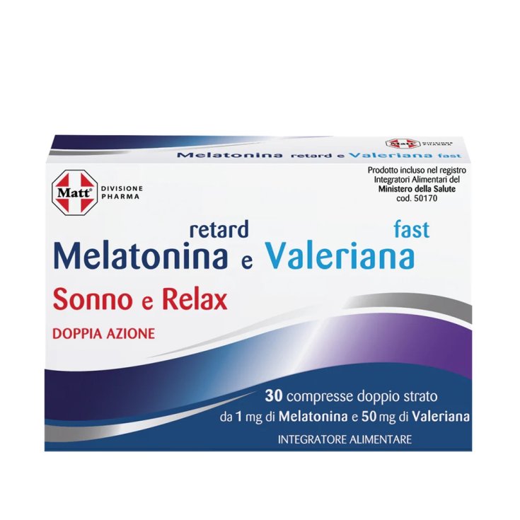 Melatonina Retard&nbsp;Valeriana Fast&nbsp;30 Compresse