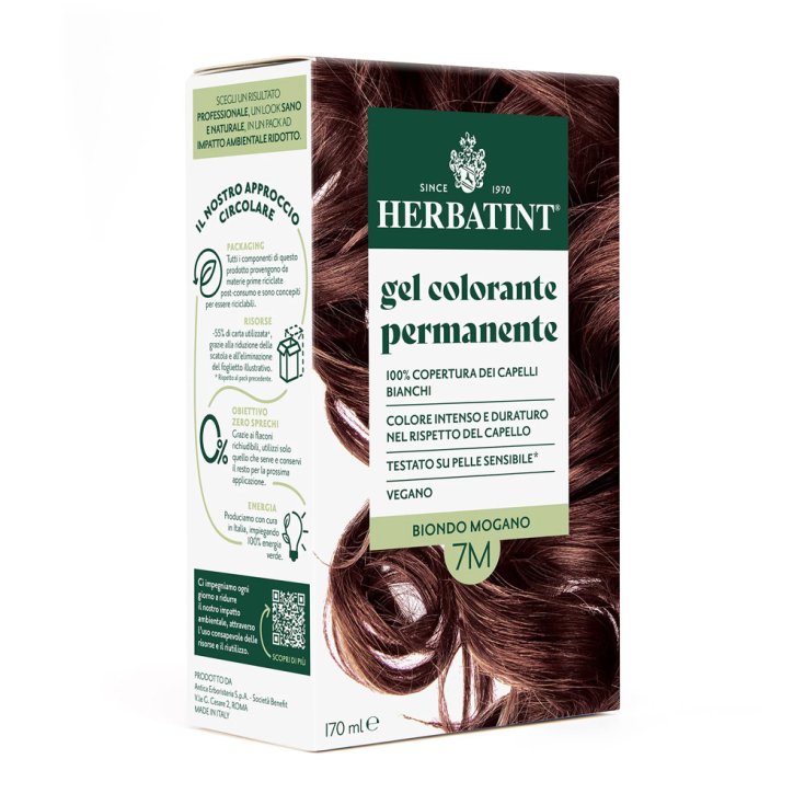 Gel Colorante Permanente 7M Biondo Mogano HERBATINT® 170ml