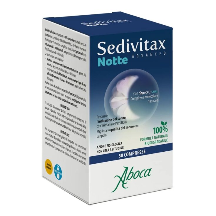 Aboca Sedivitax Notte Advanced Integratore Sonno, 50 Compresse