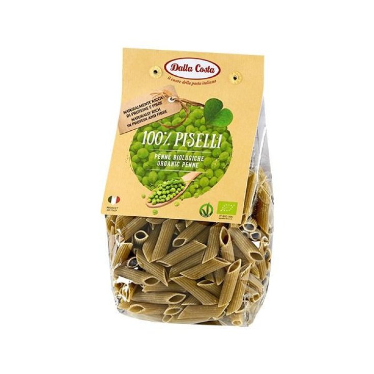Dalla Costa Pasta Vegana Senza Glutine Penne 100% Piselli Bio