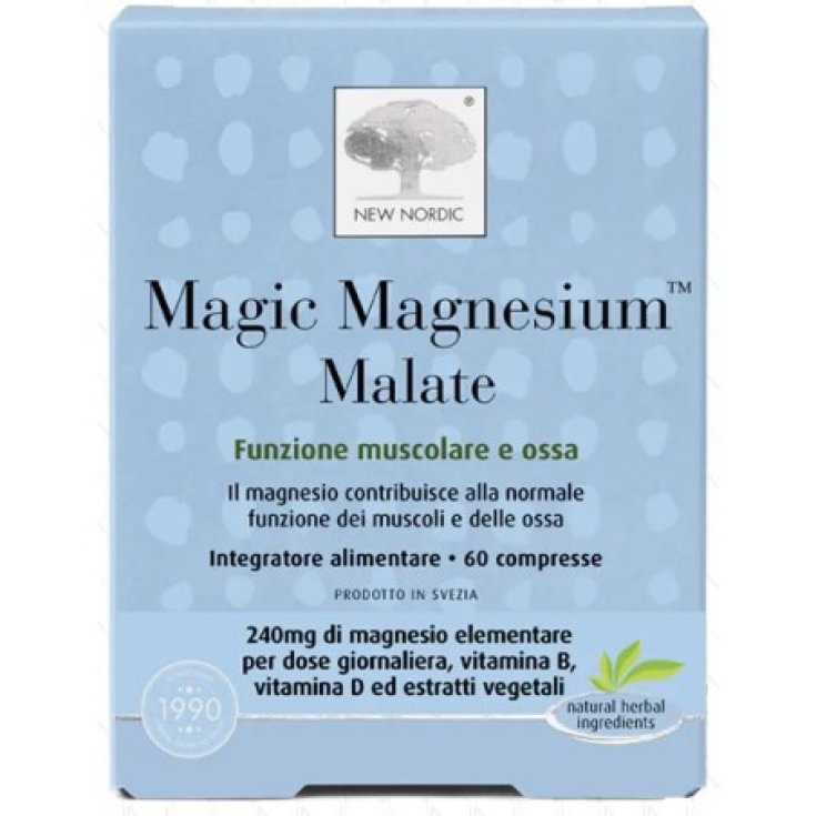 New Nordic Magic Magnesium Malate, 60 Compresse - Integratore di Magnesio