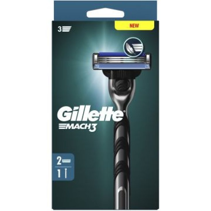 Gillette Mach3 Rasoio Standard con 2 Ricariche