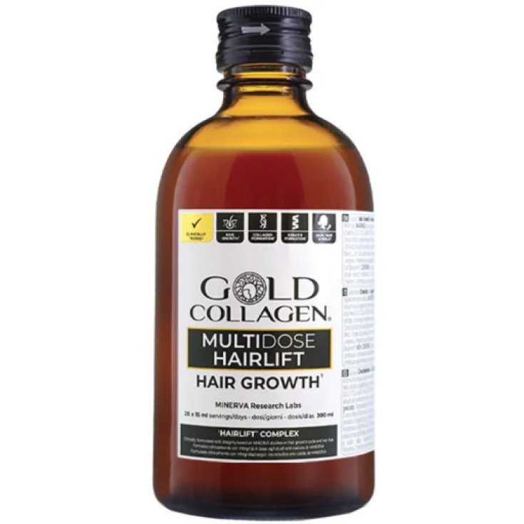Minerva Research Labs Gold Collagen Superdose Crescita Capelli Ananas e Mango