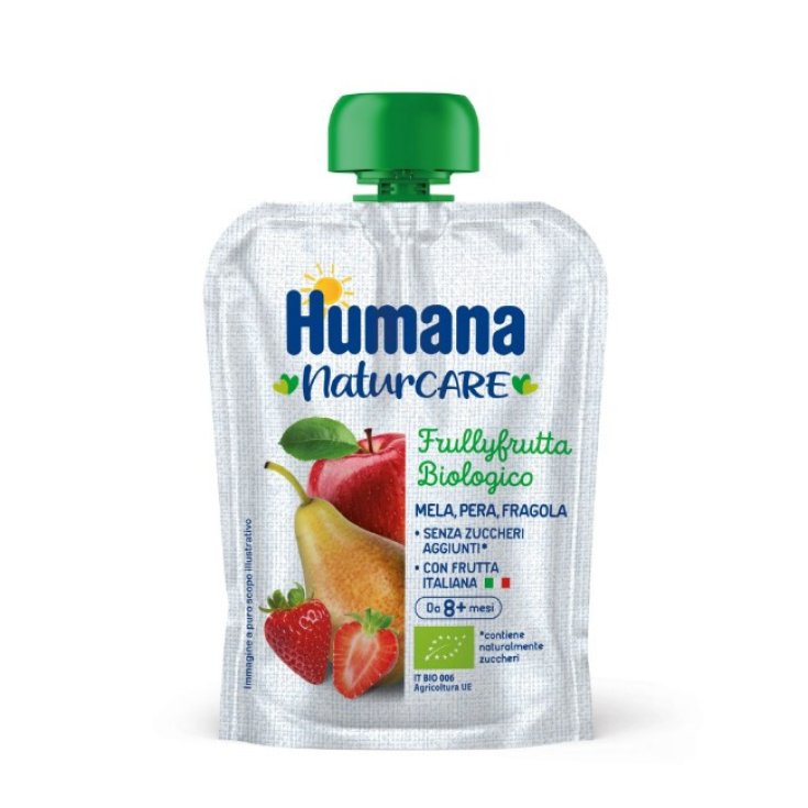 Humana Frullyfrutta Mela Pera Fragola Snack Biologico Senza Glutine 90g