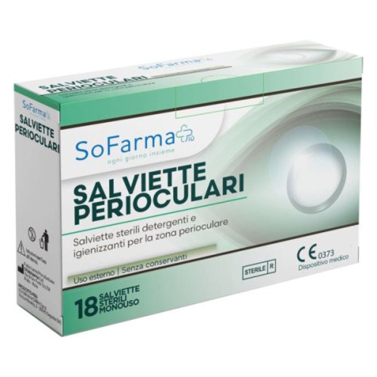 Sofarmapi&ugrave; Salviette Sterili Perioculari Detergenti, 18 Pezzi