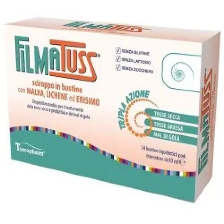 Tuscopharm Filmatuss Sciroppo Tosse 14 Bustine Liquide da 10 ml
