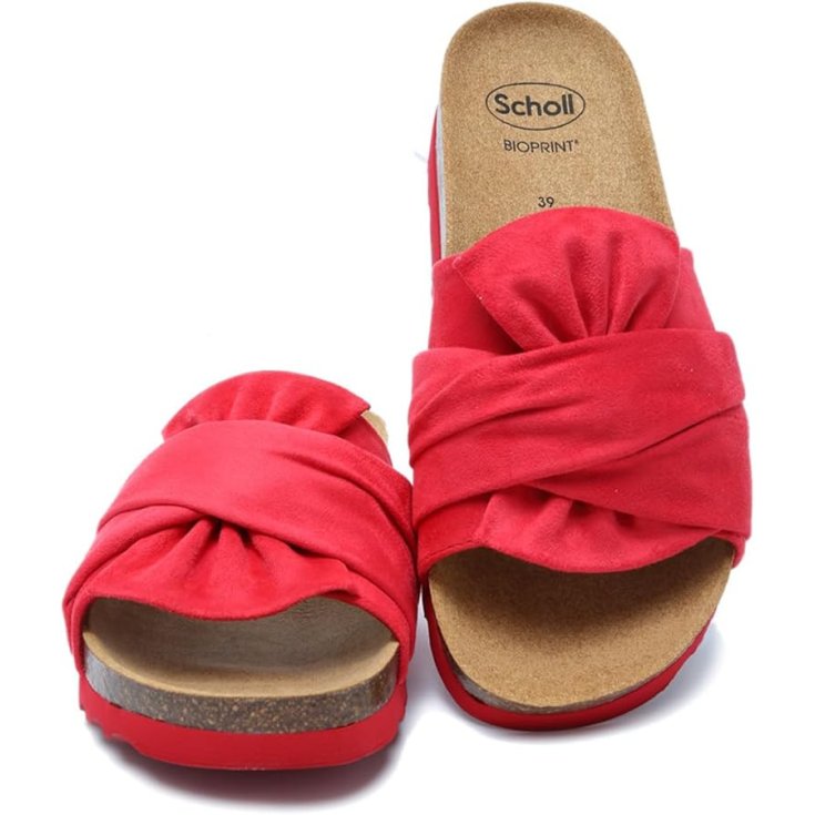 Scholl New Paxi Micr W Rosso Ciabatte Donna con Bioprint