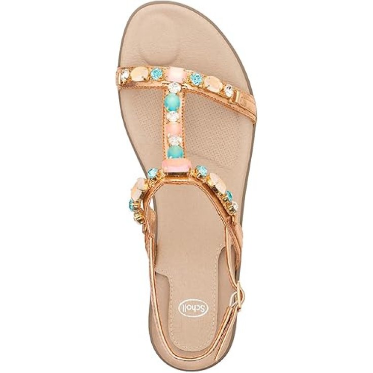Scholl Scarpe Capri T-Bar Syn Jew Oro Rosa 36