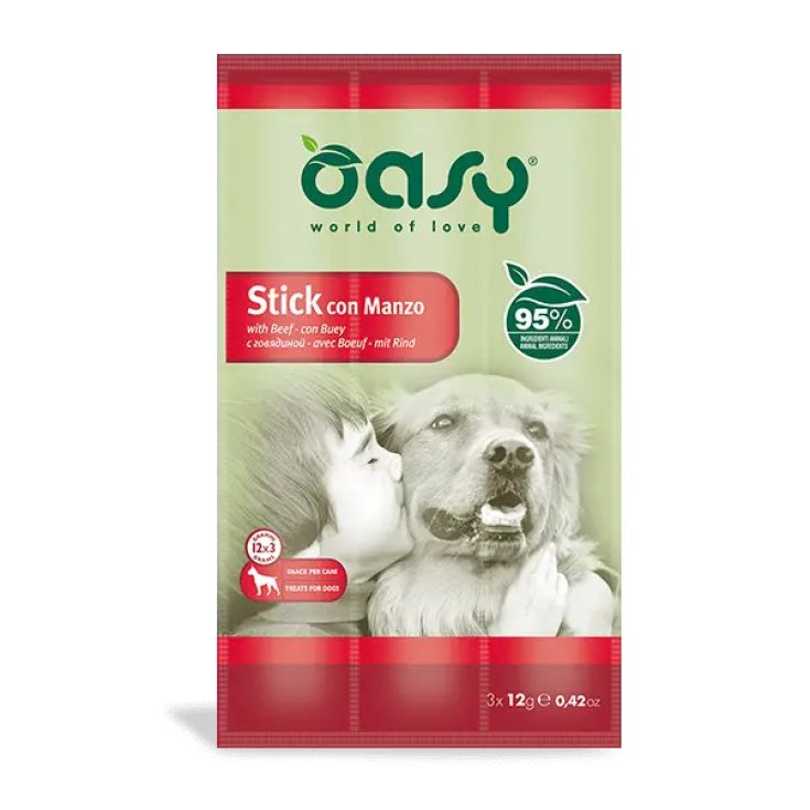 OASY SNACK DOG STICK MANZ3X12G
