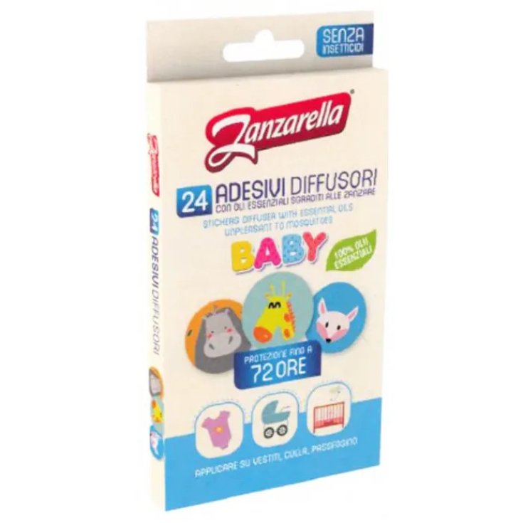 Zanzarella Sticker Baby 24 Adesivi Antizanzare