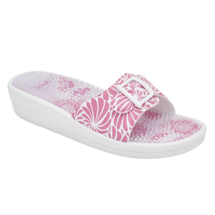 Scholl's New Massage Fantasy Sandali PVC Bianco Rosa 39