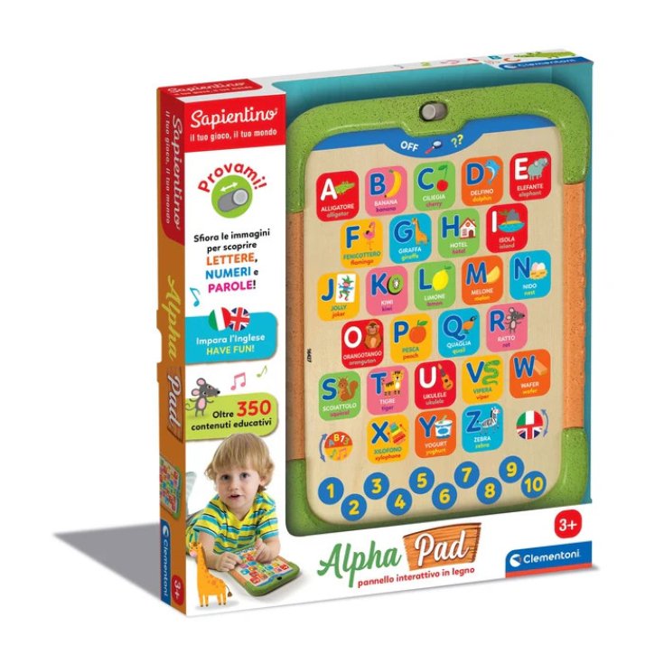 Clementoni 16427 Alpha Pad Alfabetiere Elettronico in Legno