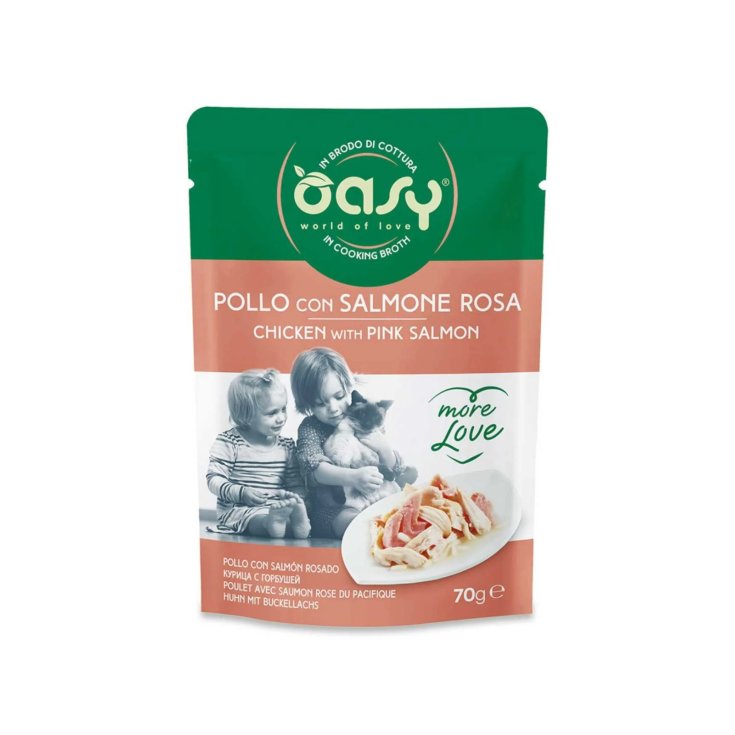 OASY WET CAT ML POLLO/SALM 70G