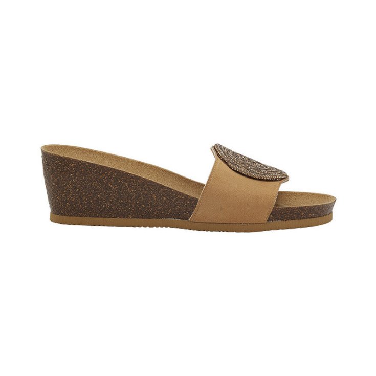 Scholl's Cala Luna Microfibra Strass W Tan 36