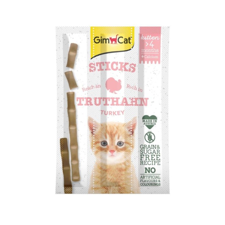 GIMCAT KITTEN STICKS TURK&CALC