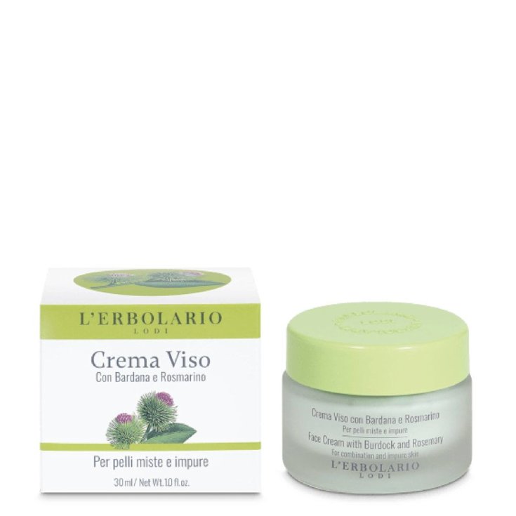 L'Erbolario Crema Viso Bardana Rosmarino Pelli Miste 30ml