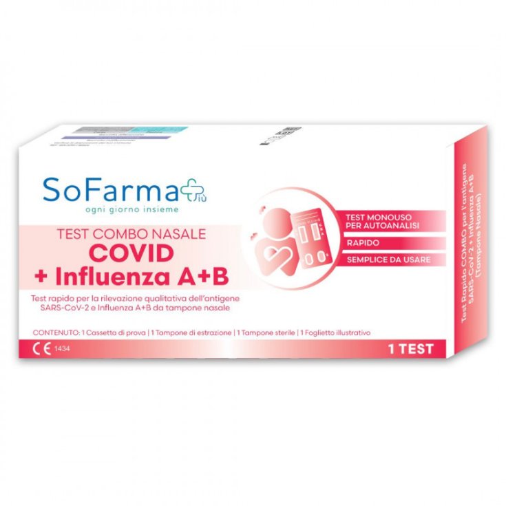 Sofarmapiù Test Rapido Covid-19 + Influenza A/B Combo Autodiagnostico