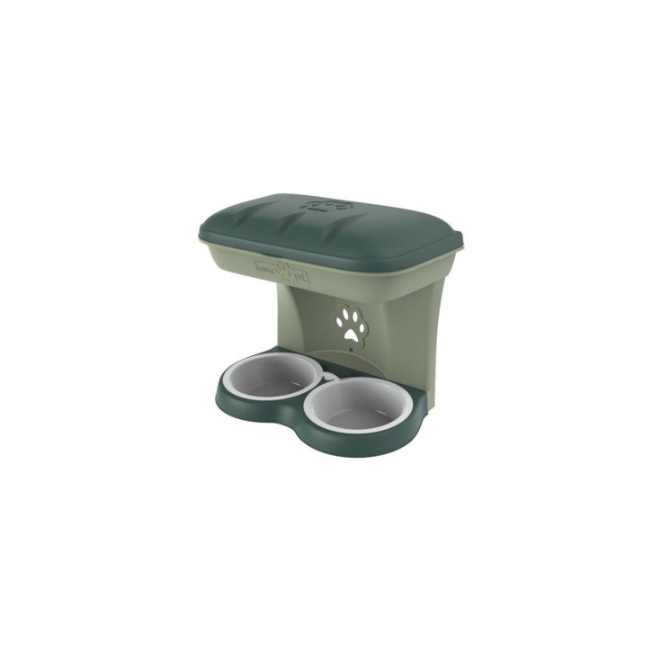 MAXI GREEN FOOD STAND BOWL