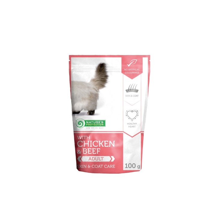 NP POUCH CAT LONG HAIR POL+MAN 100G