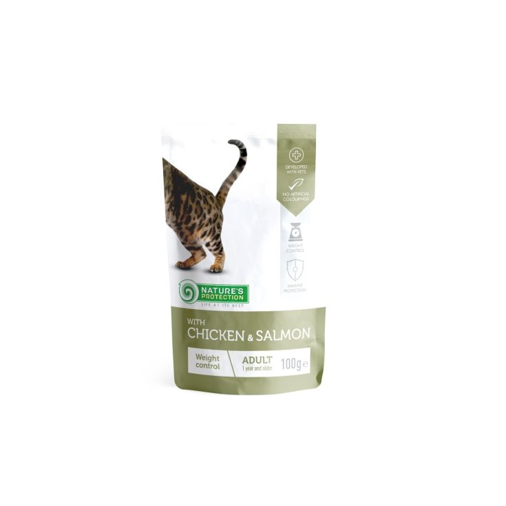 NP POUCH CAT WEIGHT CTRL POL+SALM 100G