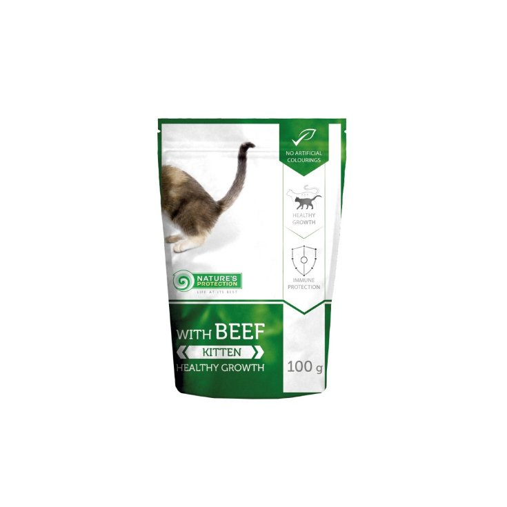 NP POUCH CAT KITTEN BEEF 100G